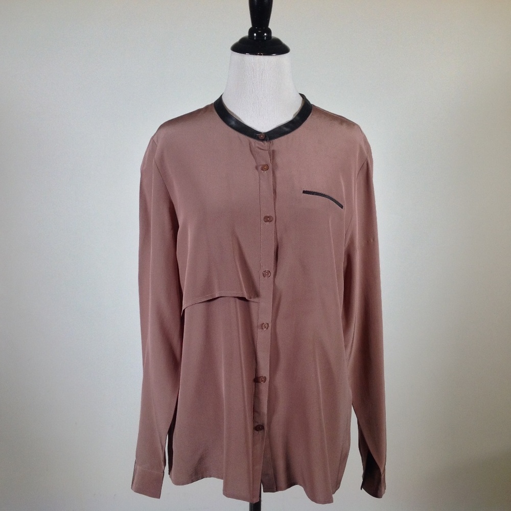 Walter Baker Silk Top Womens Small Brown